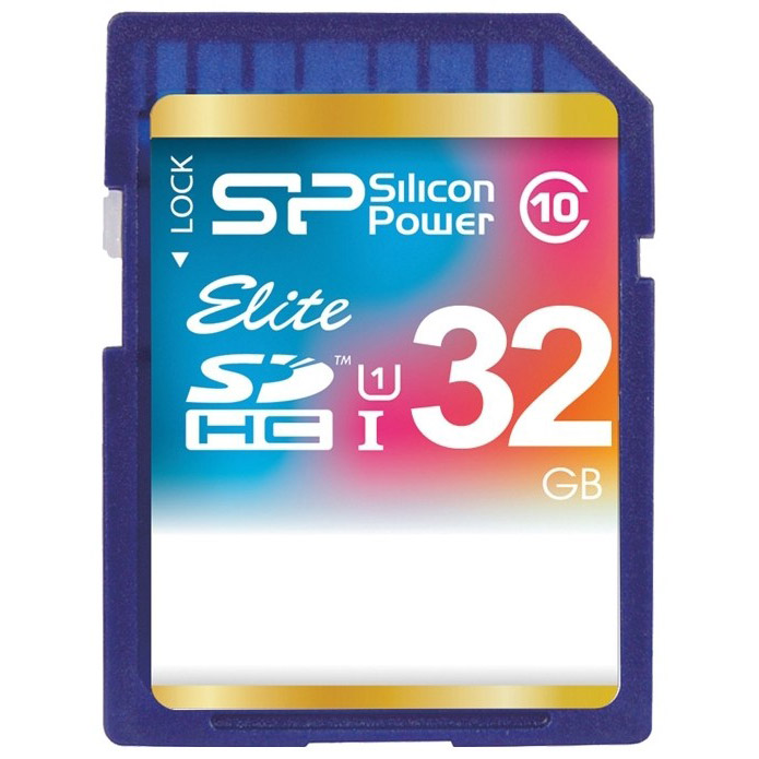 Фото Флеш карта SD 32GB Silicon Power Elite SDHC Class 10 UHS-I {SP032GBSDHAU1V10}
