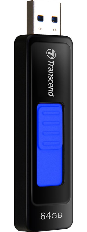 Фото Флеш накопитель 64GB Transcend JetFlash 760, USB 3.0, черный/синий {TS64GJF760}
