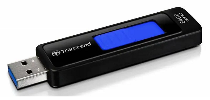 Фото Флеш накопитель 64GB Transcend JetFlash 760, USB 3.0, черный/синий {TS64GJF760} (4)