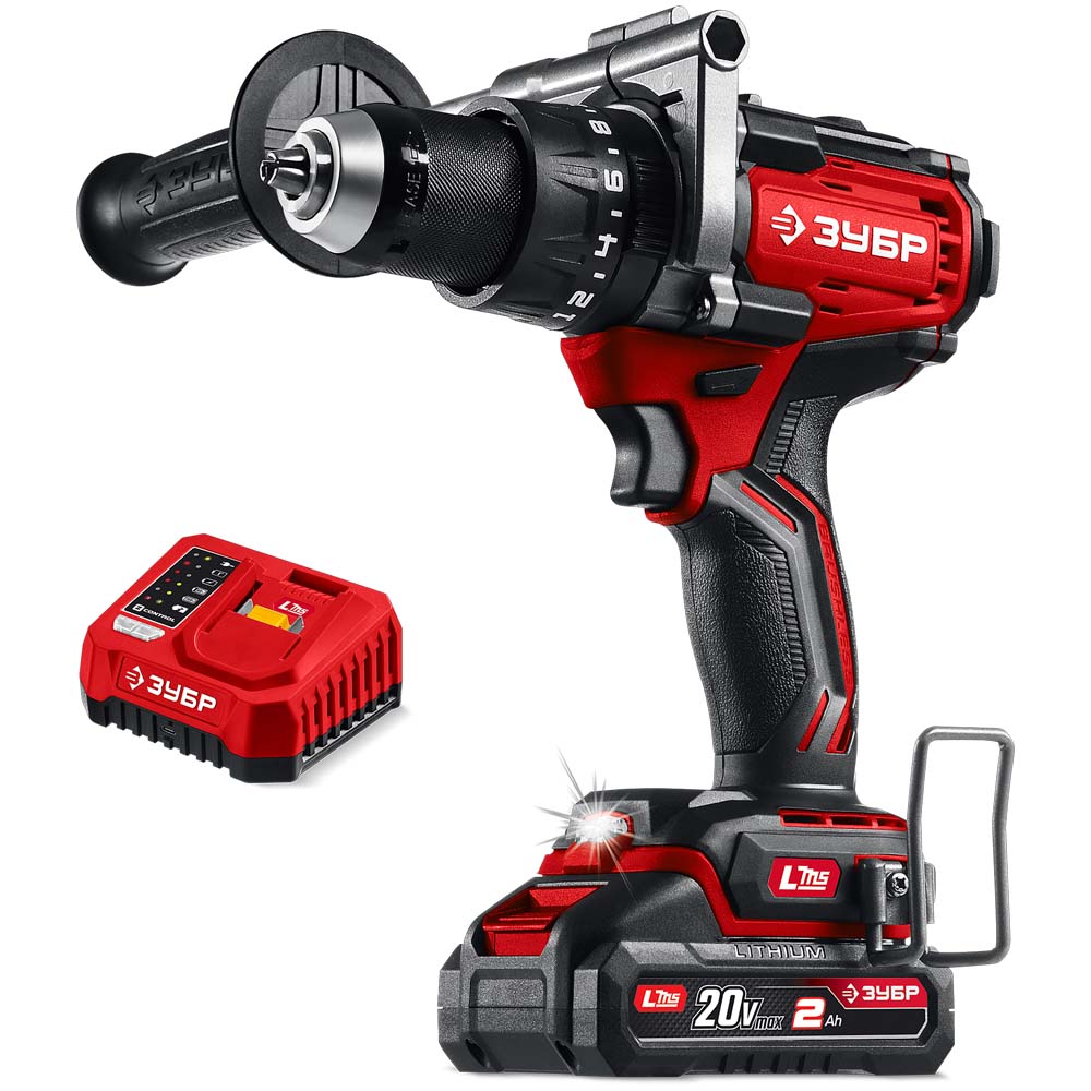 Фото Бесщеточная дрель-шуруповерт, 165 Н·м, 1 АКБ LMS (2 А·ч), 20 В, ЗУБР {ДБ-165-21}