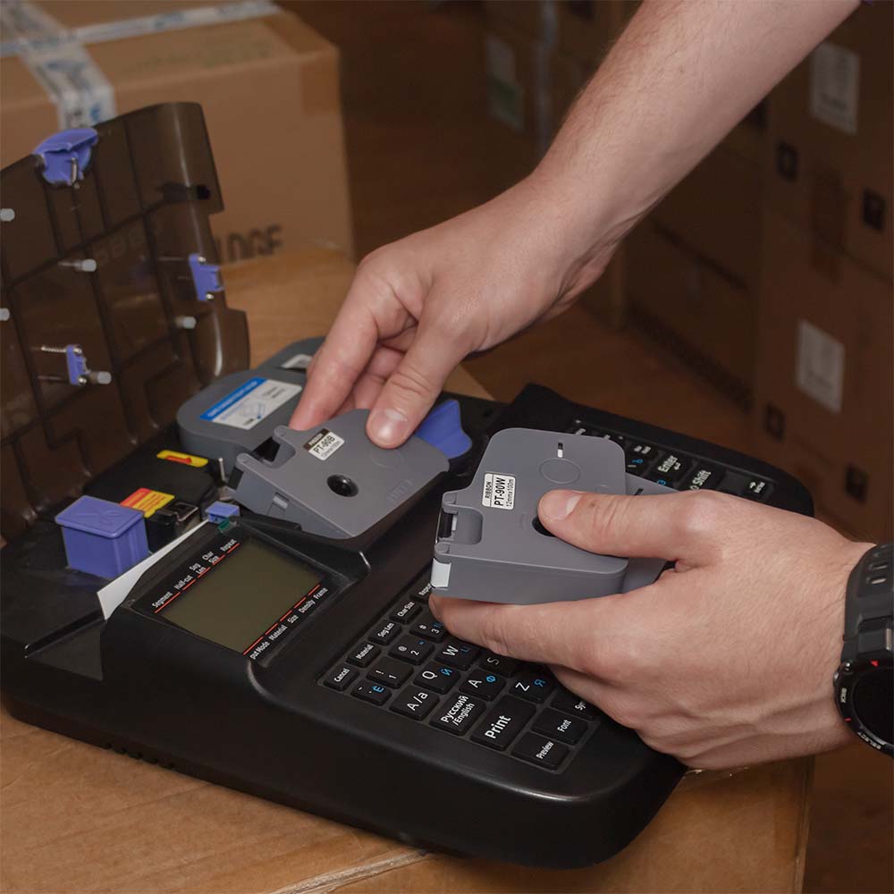 Фото Риббон для P990/P995CH белый, 100 метров {PT-90W} (1)