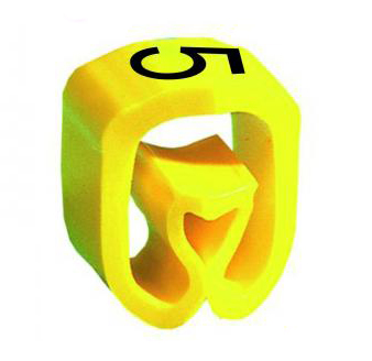Фото Маркер закрытого профиля Partex PA-3 на провод 16.0-70.0 мм², символ "5", желтый/черный (пачка 20 шт.) {PA-30006AV40.5}