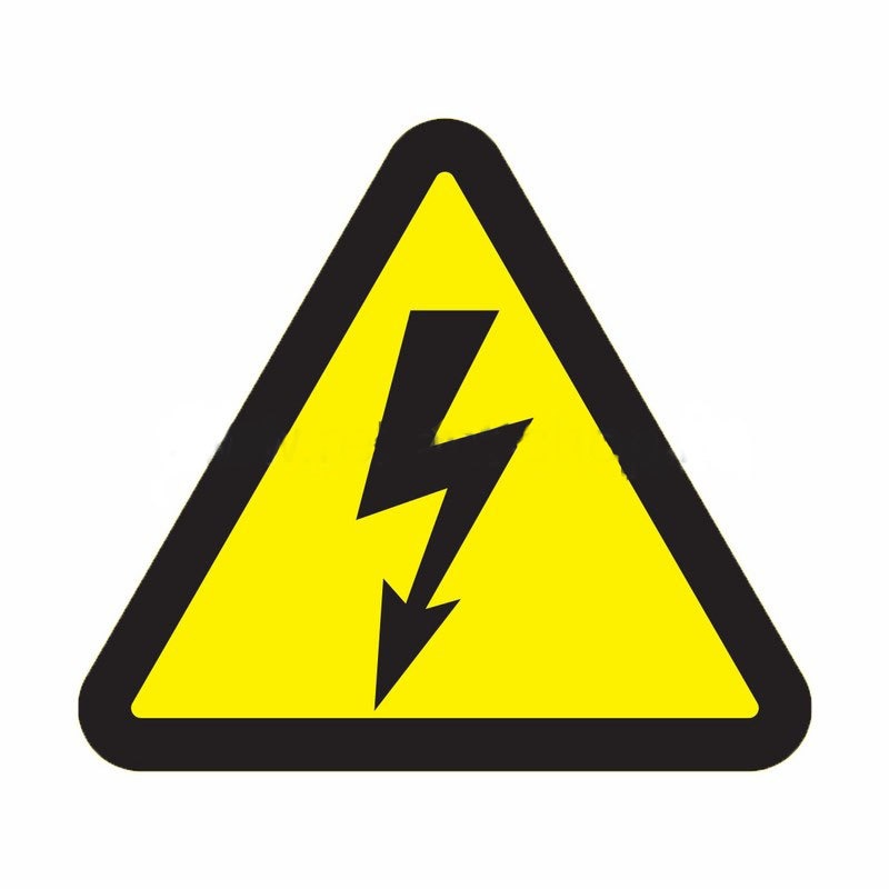 Фото Наклейка знак электробезопасности "Опасность поражения электротоком", 100х100х100 мм, Rexant {56-0005}