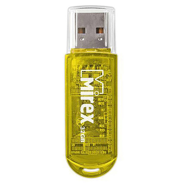 Фото Флеш накопитель 32GB Mirex Elf, USB 2.0, Желтый {13600-FMUYEL32}