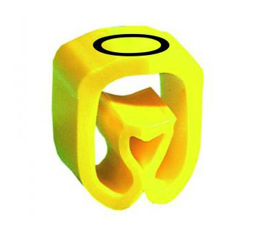 Фото Маркер закрытого профиля Partex PA-3 на провод 16.0-70.0 мм², символ "O", желтый/черный (пачка 20 шт.) {PA-30006AV40.O}
