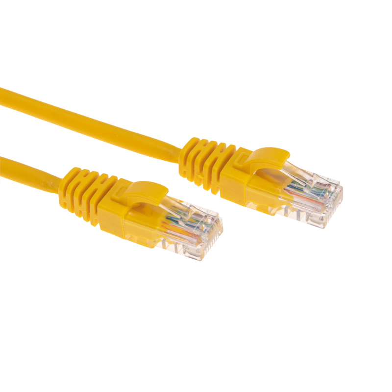 Фото Патч-корд U/UTP, CAT 6, RJ45-RJ45, 26AWG, LSZH, желтый, 5м REXANT {02-0295-5} (2)