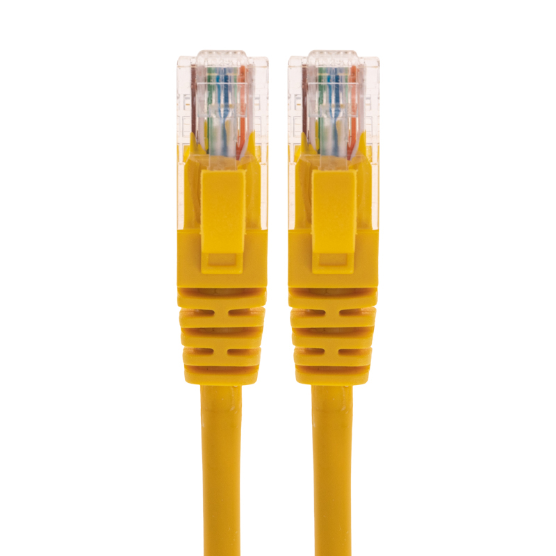 Фото Патч-корд U/UTP, CAT 6, RJ45-RJ45, 26AWG, LSZH, желтый, 5м REXANT {02-0295-5} (1)