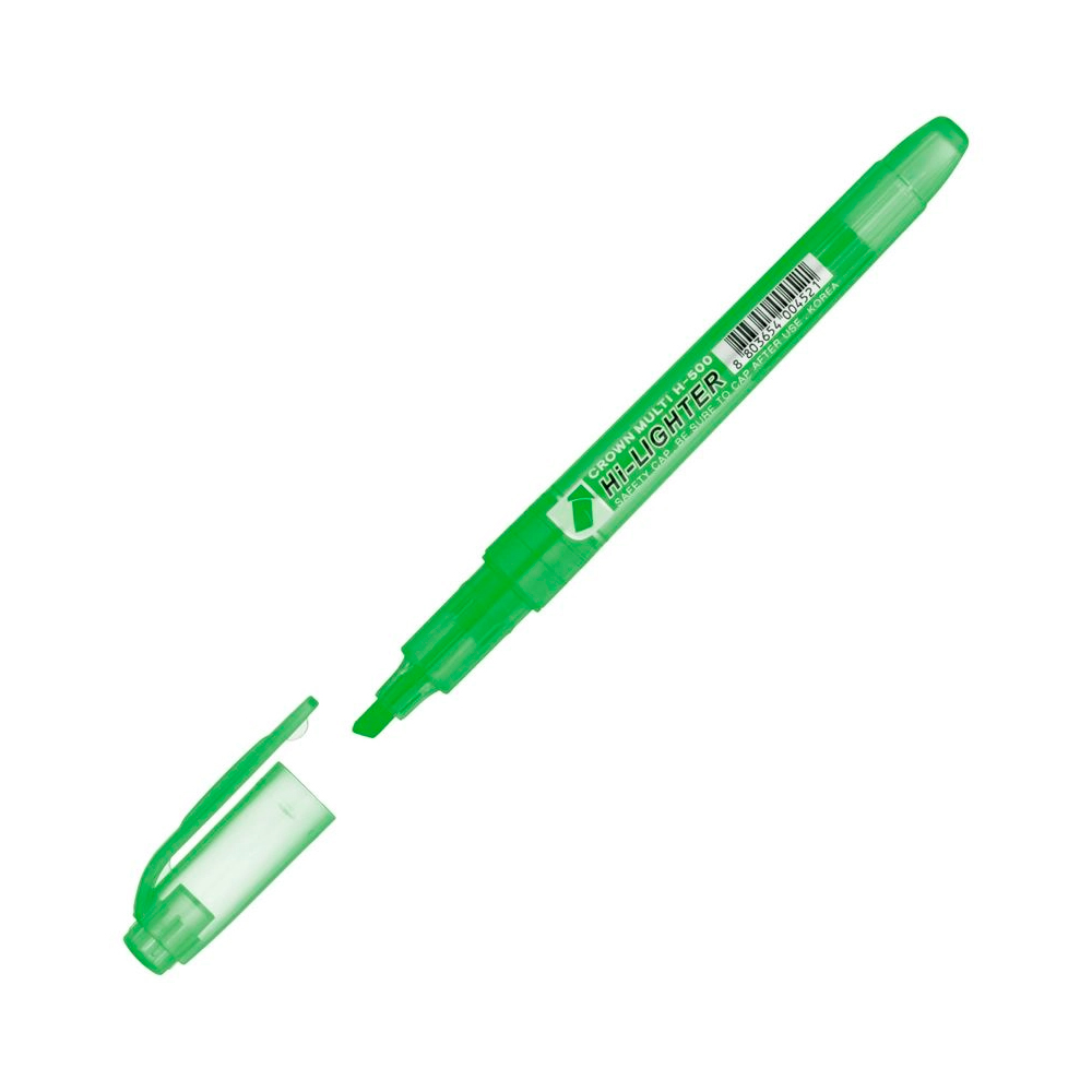 Фото Текстовыделитель Crown "Multi Hi-Lighter" зеленый, 1-4мм H-500 {207930}
