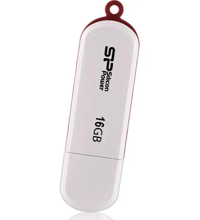 Фото Флеш накопитель 16Gb Silicon Power LuxMini 320, USB 2.0, белый {SP016GBUF2320V1W} (1)