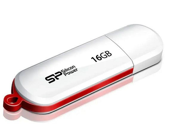 Фото Флеш накопитель 16Gb Silicon Power LuxMini 320, USB 2.0, белый {SP016GBUF2320V1W}