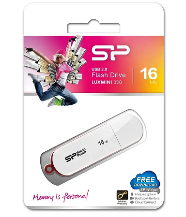 Фото Флеш накопитель 16Gb Silicon Power LuxMini 320, USB 2.0, белый {SP016GBUF2320V1W} (2)