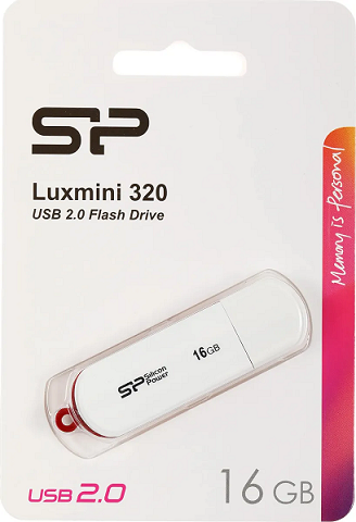 Фото Флеш накопитель 16Gb Silicon Power LuxMini 320, USB 2.0, белый {SP016GBUF2320V1W} (3)