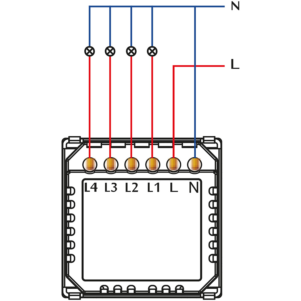 Фото Сенсорный выключатель с нулем, белый, четырехклавишный, 1 пост, с Wi-Fi, с Алисой, стеклянная панель Vell {WH1P-4G-S} (5)