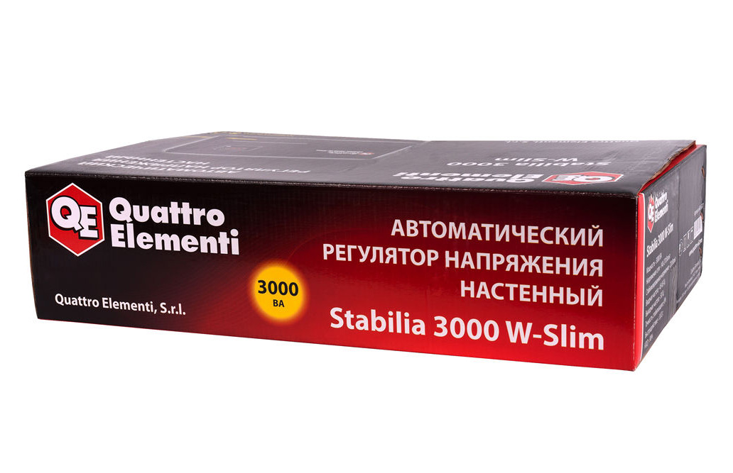 Фото Стабилизатор напряжения Quattro Elementi Stabilia 3000 W-Slim (3000 ВА, 140-270 В, 8,4 кг) настенный {640-537} (4)