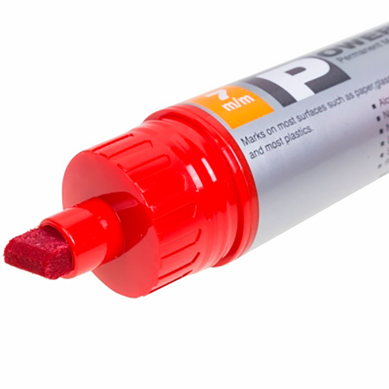Фото Перманентный маркер Line Plus PER-2707, промышленный, скошенный, 7 мм, красный {207983} (1)