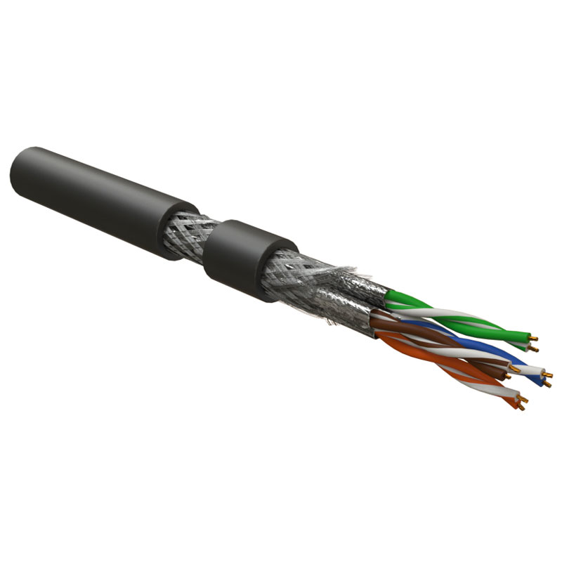 Фото Hyperline ISFTP4-C6A-P23/7-SHF2-BK (500 м) Кабель для сетей Industrial Ethernet, категория 6A {444075}