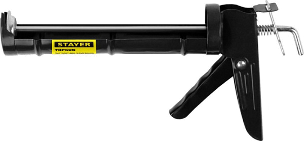 Фото Пистолет для герметика STAYER "STANDARD" 0660, полукорпусной, гладкий шток, 310 мл