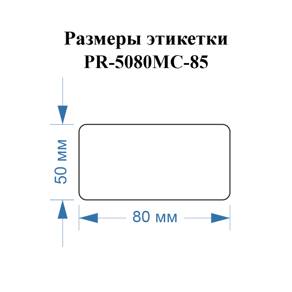 Фото Этикетки Vell для Puty PT-50DC/PT-82DC (50 мм х 80 мм, металлизированные, 85 шт) {PR-5080MC-85} (1)