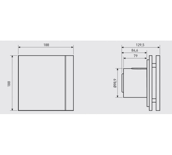 Фото Вентилятор вытяжной Silent-100 CZ Blue Design 4C Soler&Palau {03-0103-166} (2)