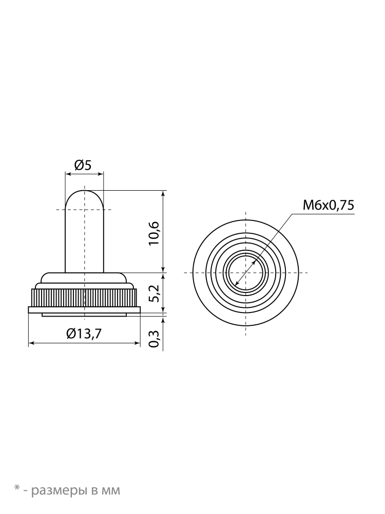 Фото Защита WPC-05 для тумблеров типа MTS силикон TDM {SQ0747-0303} (4)