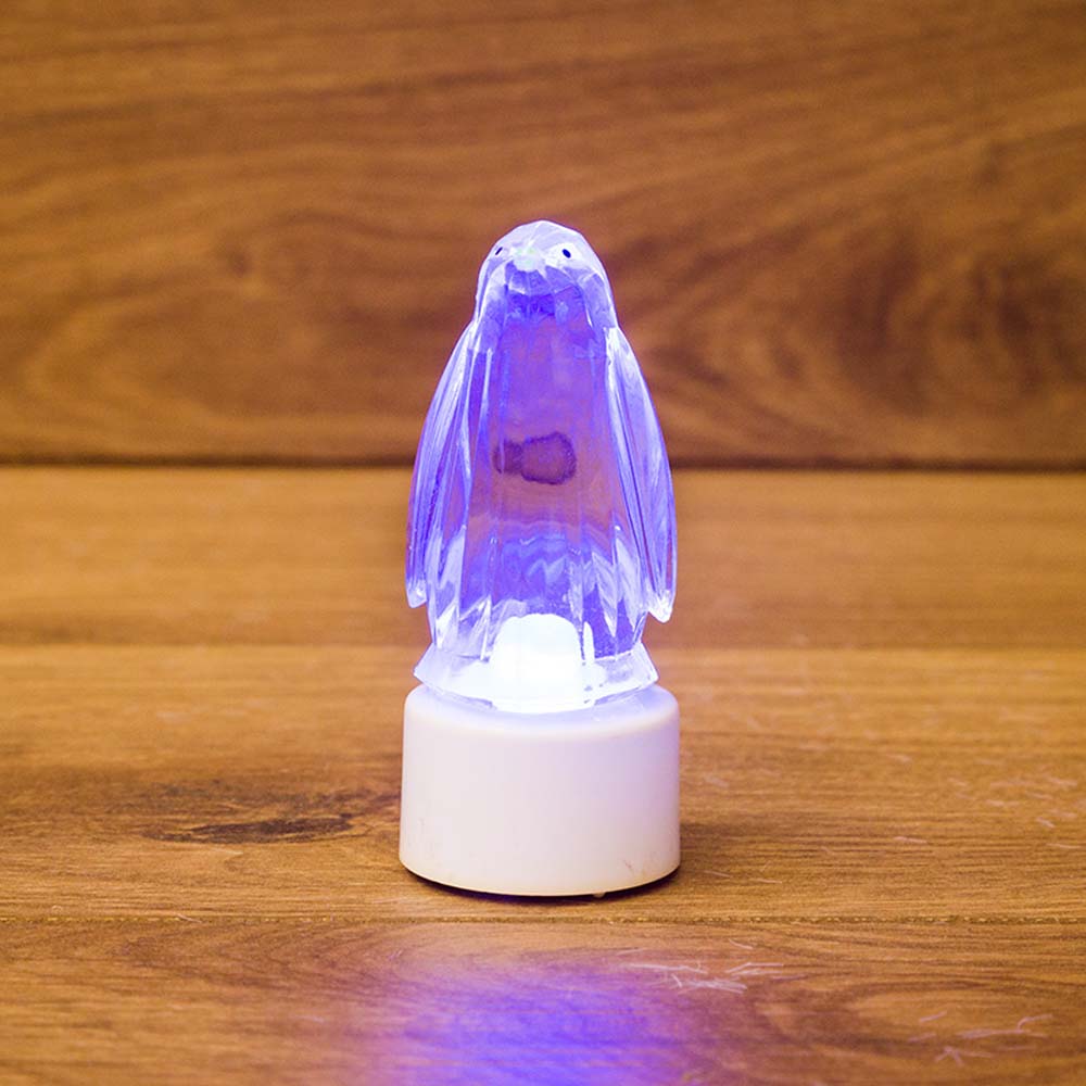 Фото Фигура светодиодная на подставке "Пингвин Кристалл", RGB {501-052}