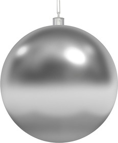 Фото Елочная фигура «Шар» 15 см, цвет серебряный глянцевый {502-025}