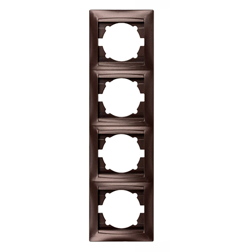 Фото Рамка 4-х постовая вертикальная шоколад "Лама" TDM {SQ1815-0535}