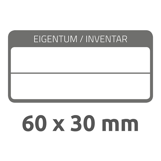 Фото Самоламинирующиеся инвентарные этикетки Avery Zweckform, белые с черной рамкой 60x30 мм (10 листов, 40 этикеток) {6903} (3)