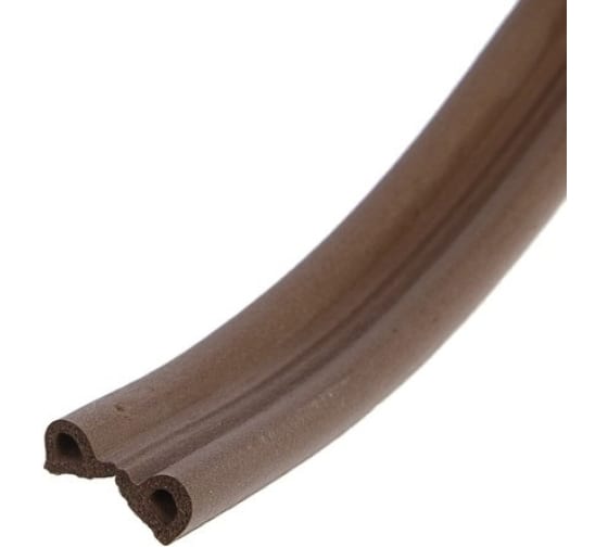 Фото Уплотнитель ЗУБР P-профиль, размер 9 х 5,5мм, коричневый, 150м, самоклеящийся резиновый {40932-150}