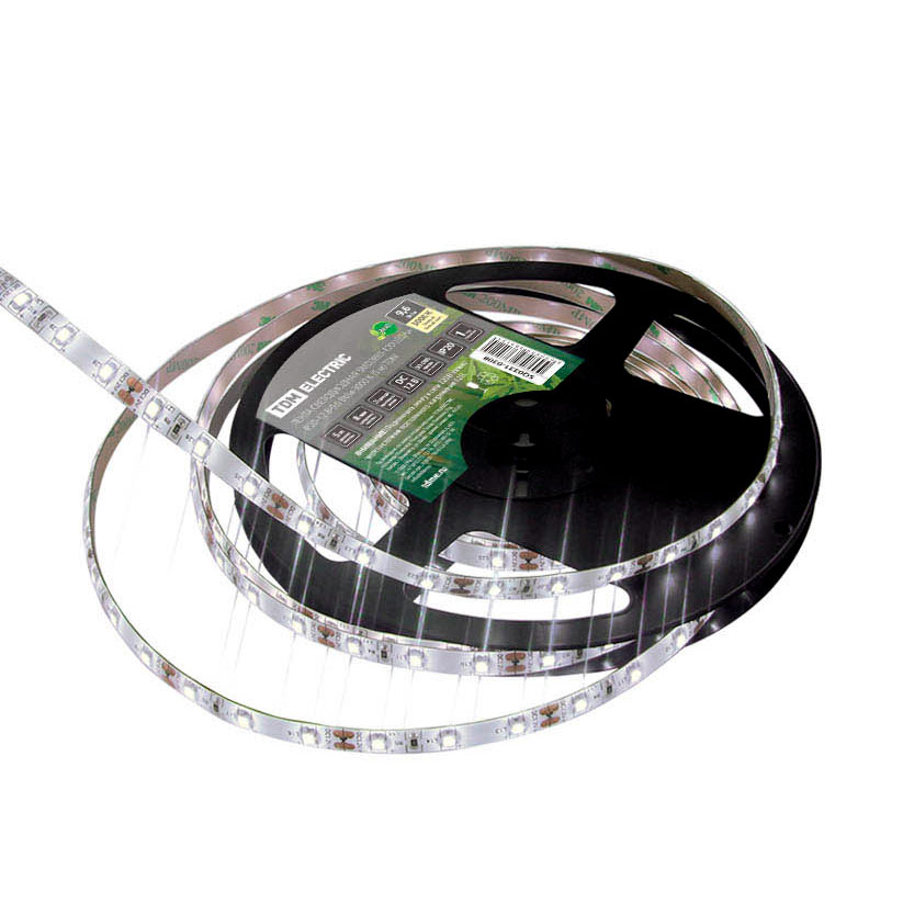 Фото Лента светодиодная SMD2835-120 LED/м-IP20-12 В-9,6 Вт/м-3000 К TDM {SQ0331-0308}