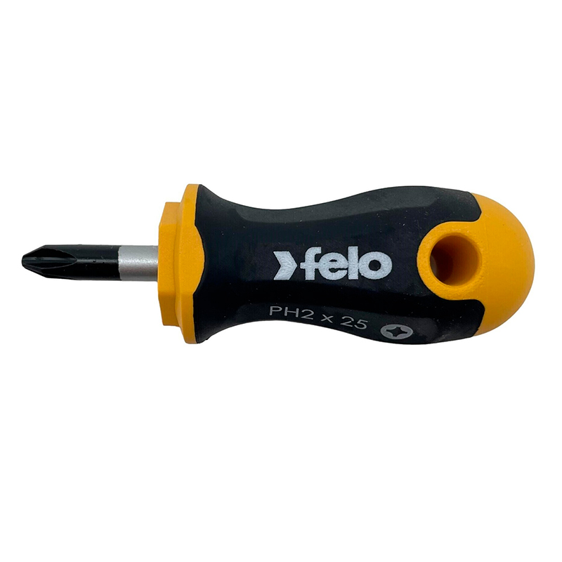 Фото Отвертка крестовая Ergonic Stubby PH2х25 46202010 Felo (1)