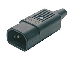 Фото Hyperline CON-IEC320C14 Разъем IEC 60320 C14 220В 10A на кабель (плоские выступающие штыревые контак {47998}