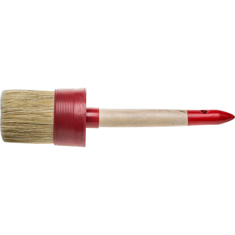 Фото Кисть круглая STAYER "MASTER", светлая натуральная щетина, пластмассовый корпус, деревянная ручка, №22 x70мм {0141-70}