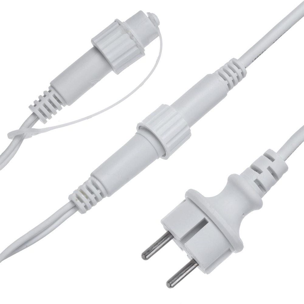 Фото Гирлянда светодиодная "Занавес" 2х3м, 600LED, 6500К, бел. шнур, посл. подкл, IP65, 250 В, TDM {SQ0361-0045} (3)