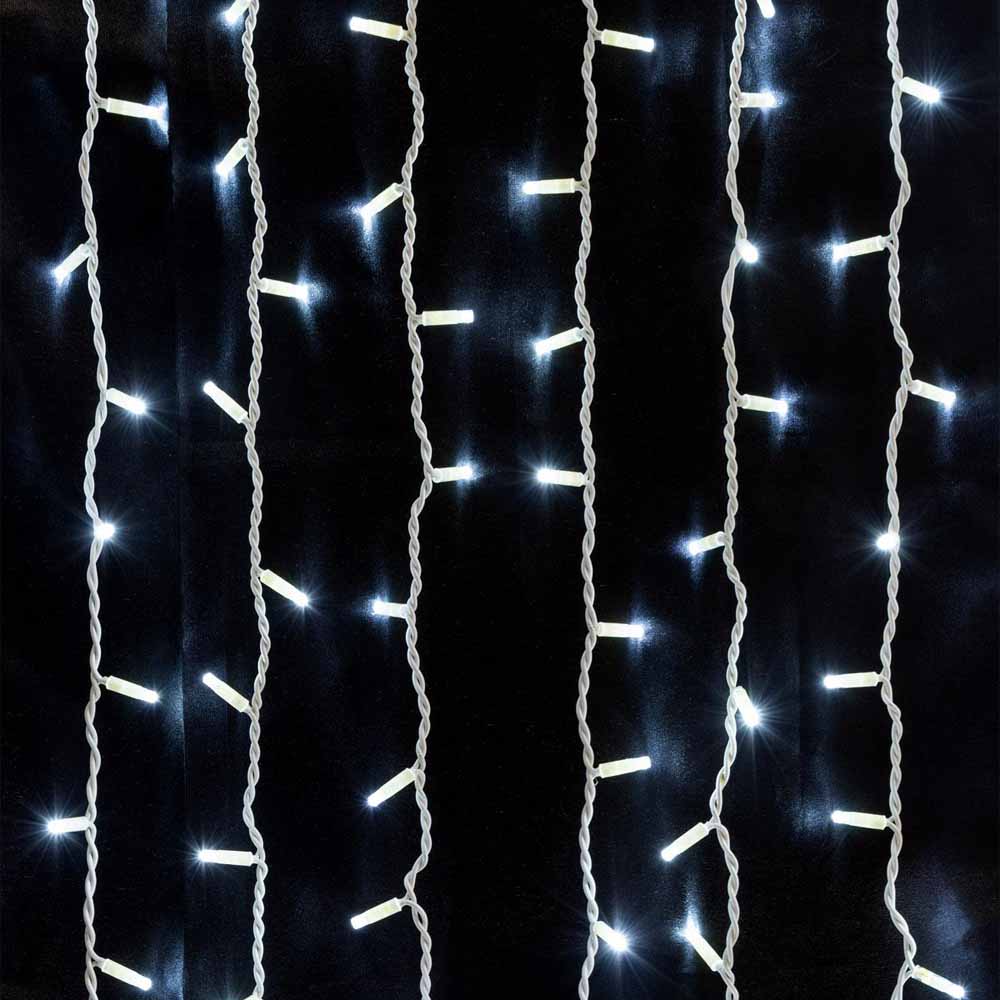 Фото Гирлянда светодиодная "Занавес" 2х3м, 600LED, 6500К, бел. шнур, посл. подкл, IP65, 250 В, TDM {SQ0361-0045}