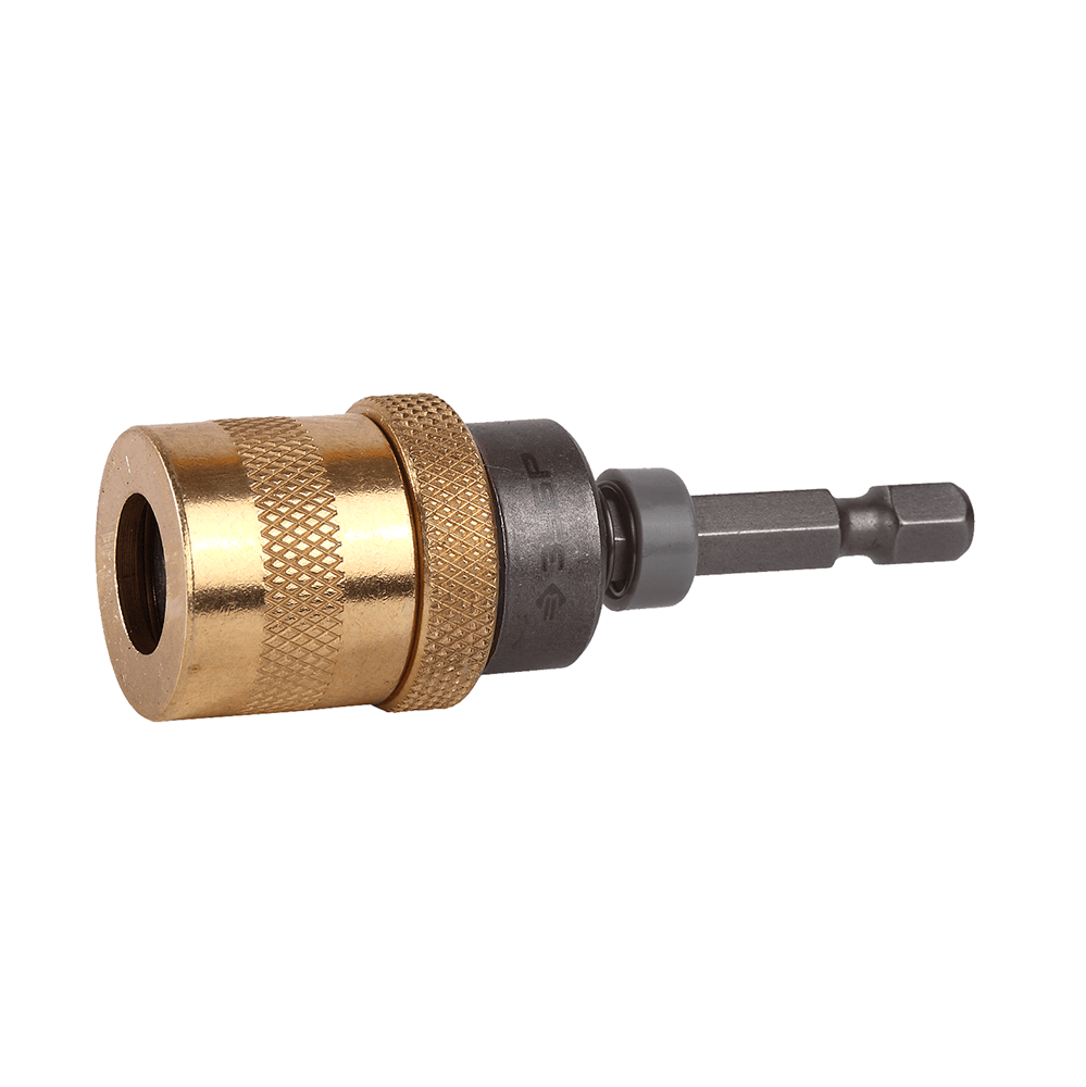 Фото Адаптер ЗУБР "ЭКСПЕРТ" магнитный для бит, фиксатор, ограничитель глубины вворачивания шурупов, 60мм {26753-60}