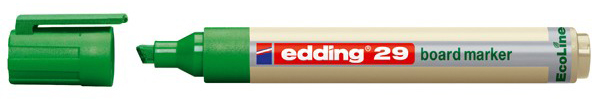 Фото Маркер для белых досок Edding EcoLine, клиновидный наконечник, 1-5 мм, зеленый {E-29#4}