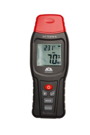 Фото Измеритель влажности и температуры контактный ADA ZHT 70 (2 in 1) (древесина, стройматериалы, температура воздуха) {А00518}