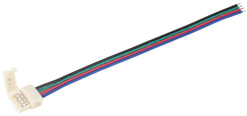 Фото Коннектор для соединения светодиод. лент RGB PRO 5050 10мм с драйвером (15см-разъем) (уп.5шт) ИЭК LSCON10-RGB-213-5-PRO