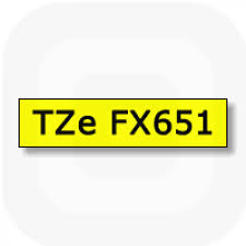 Фото Лента Brother TZE-FX651 (24 мм, черный на желтом) {TZEFX651} (1)