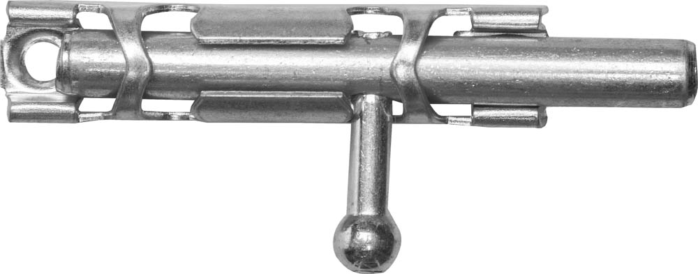 Фото Шпингалет накладной стальной "ЗТ-19305", малый, покрытие белый цинк, 65мм {37730-65}