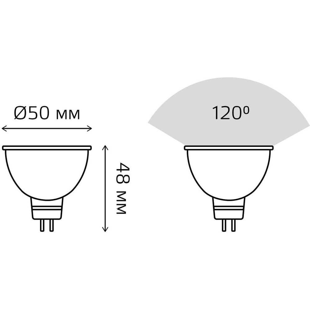 Фото Лампа Elementary Gauss MR16 5.5W 430lm 3000К GU5.3 LED {13516} (3)