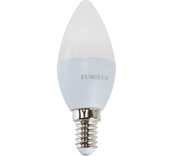 Фото Лампа светодиодная LL-E-C37-5W-230-2,7K-E14 (свеча, 5Вт, тепл., Е14) Eurolux {76/2/1}
