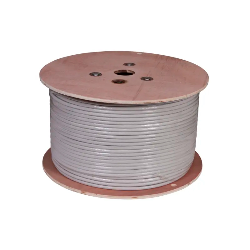 Фото Кабель витая пара U/UTP, CAT 6A, ZH нг(А)-HF (LSZH), 4х2х0,57 мм, 23AWG, INDOOR, SOLID, серый, 305м, серия PRO REXANT {02-0302}