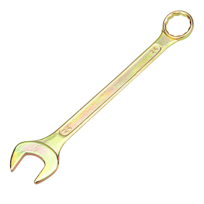Фото Ключ комбинированный Rexant 24 мм, желтый цинк {12-5815-2}