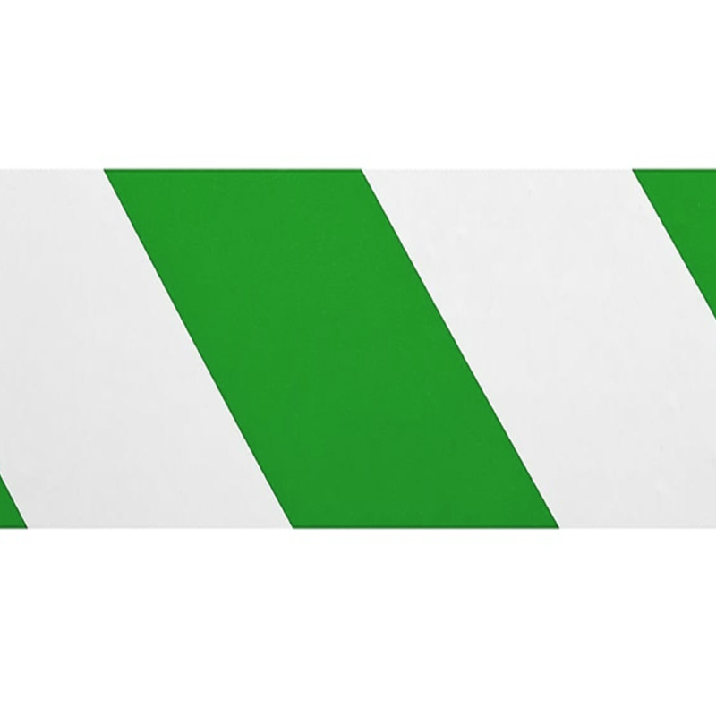 Фото Лента для разметки самоклеящаяся Vell длина 33 м, ширина 100 мм, зелёно-белая, 0.15 мм, ПВХ (Standart) {1355302} (1)