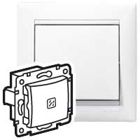 Фото Legrand DIY Valena Бел Выключатель 1-клавишный с подсветкой {694261}