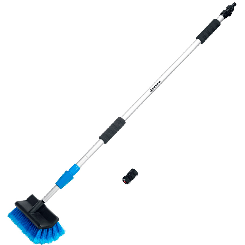 Фото Щетка для мытья GRINDA RH-T с телескопическим удлинителем, диаметр соединения и коннекторы 1/2″, набор для мойки, PROLine (8-428486) {8-428486_z02}