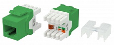 Фото Hyperline KJ8-8P8C-C5e-180-GN Вставка Keystone Jack RJ-45(8P8C), категория 5e, тип 180 градусов, зел {432634}