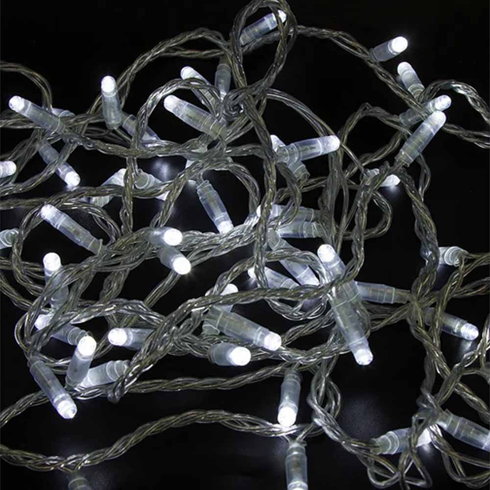 Фото Гирлянда светодиодная Нить 10м, 200 LED, белый, IP65, эффект мерцания, 24В NEON-NIGHT {305-395}